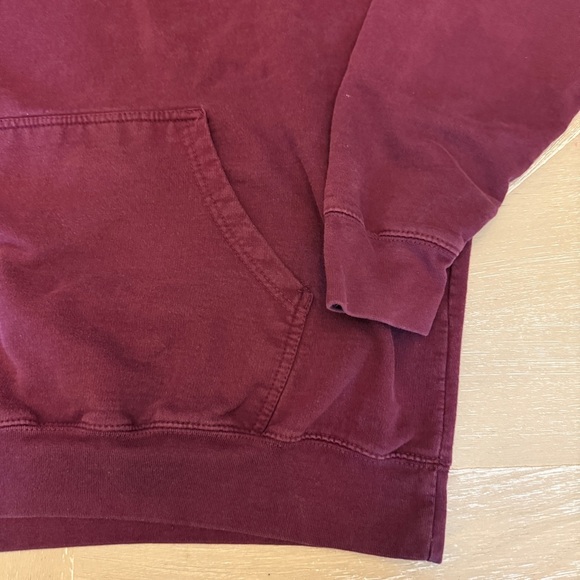 Oversized Burgandy and Yellow Long Sleeve Sweatshirt Virginity Rocks - Picture 2 of 7